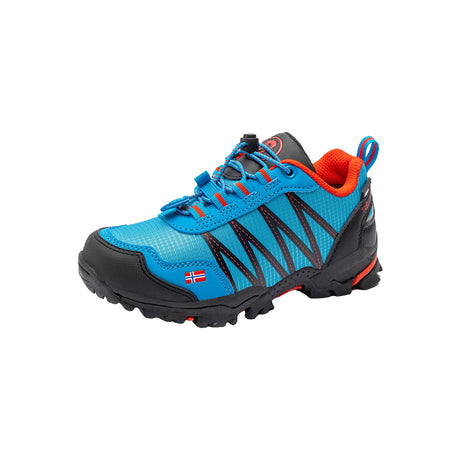 medium blue / red