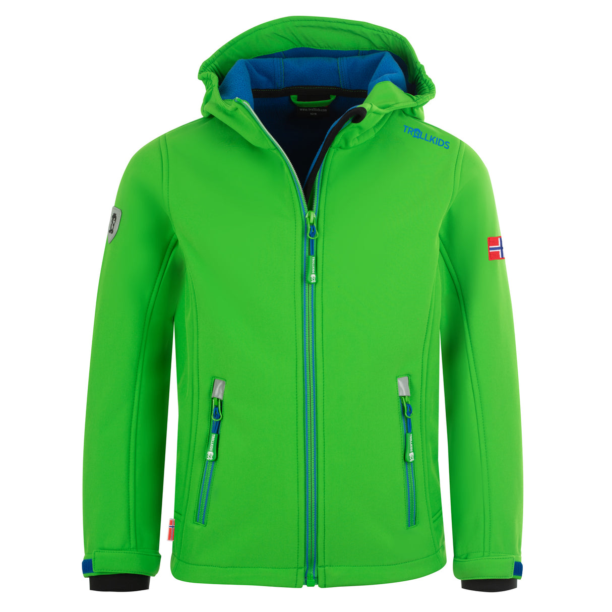 bright green/med blue