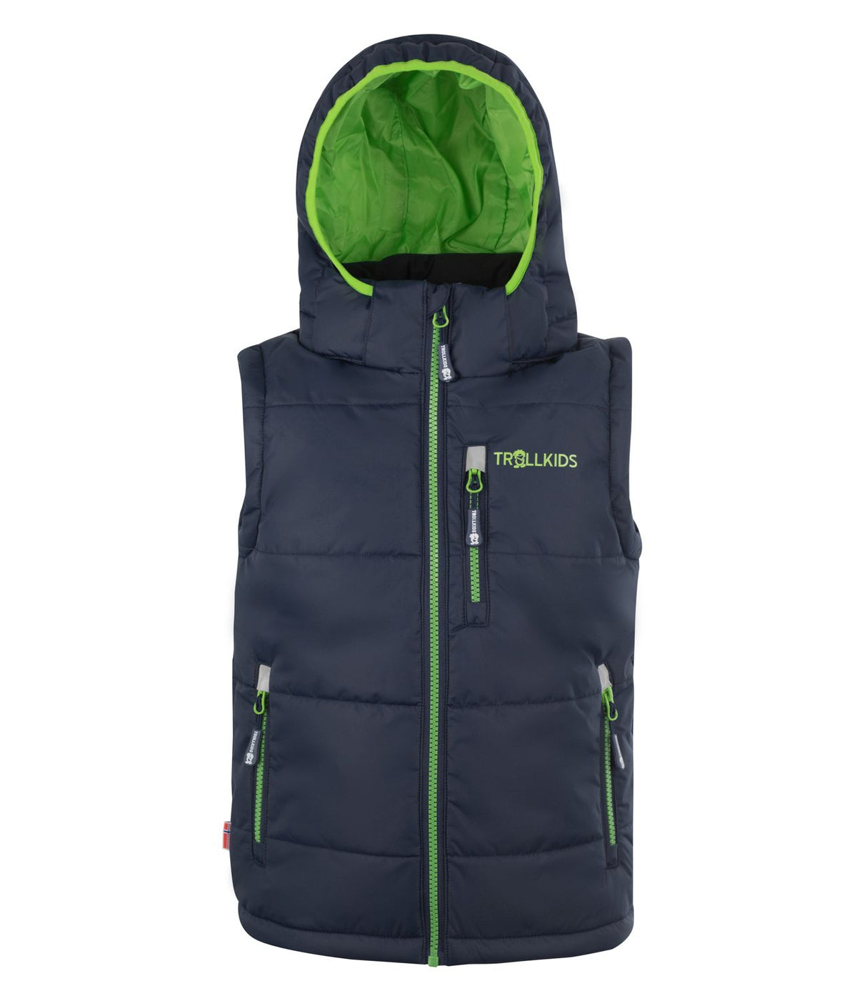 navy / bright green