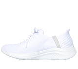 White Knit/Light Gray Trim